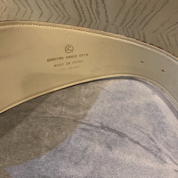 Silver Snakeskin lower body belt. - Picture 3 of 7